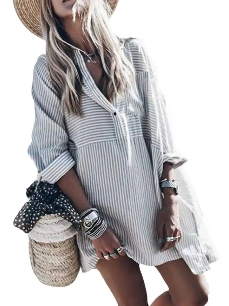 

Женская блуза с длинным рукавом, V-образным вырезом и принтом