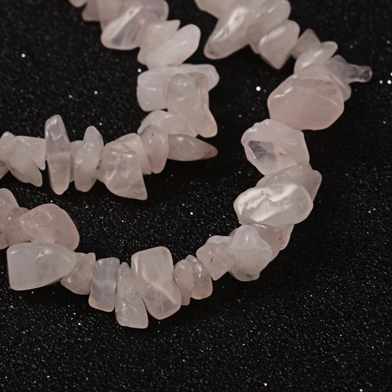 

1Strand Natural Rose Quartz Beads Strands Chip. 5-8mm 36 inch Long hole: about 0.3mm