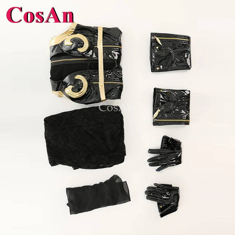 Новинка! Горячая распродажа: Костюмы для косплея по аниме-игре CosAn 6O – черный лакированный кожаный боди-костюм, униформа для вечеринок и ролевых игр. (art.: 3920d97cc7ea4) - 3920d97cc7ea4