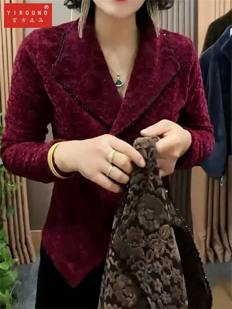 Женская Базовая рубашка новая весенняя утепленная кружевная маленькая