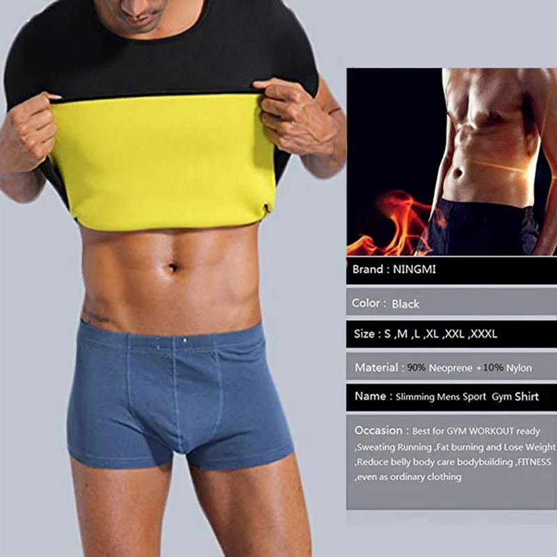 Men Shapewear Solid Color Short Sleeve Tummy Control T-Shirt Waist Trainer Slimming Abdomen Tank Top Breathable Mesh Body Shaper