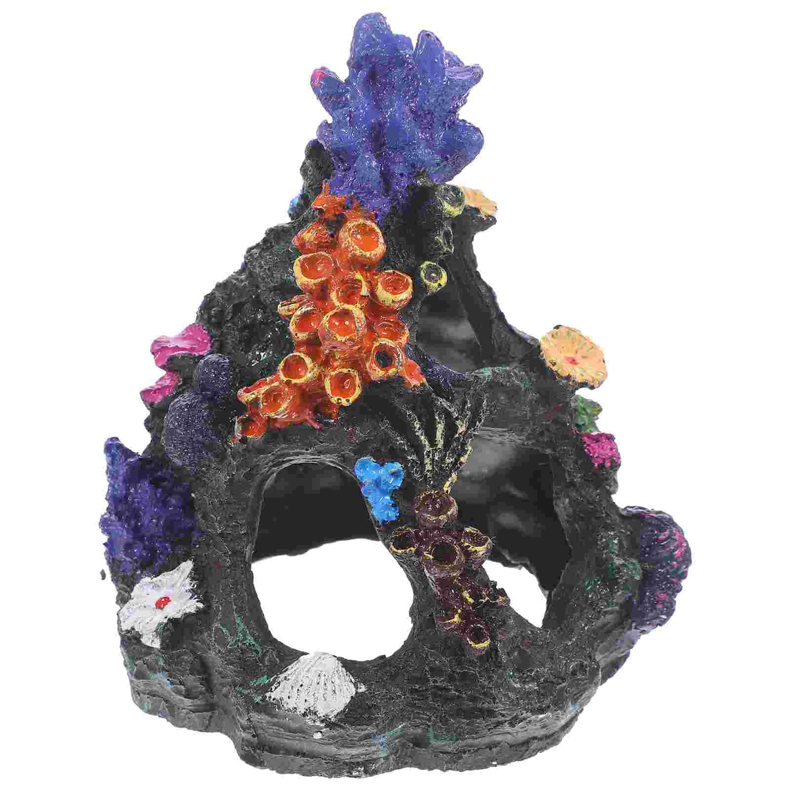 

Aquarium Tank Decoration Mountain Hideout Shrimp Ornament Cave Shelter Underwater Decor House Simulated Spawn Habitat