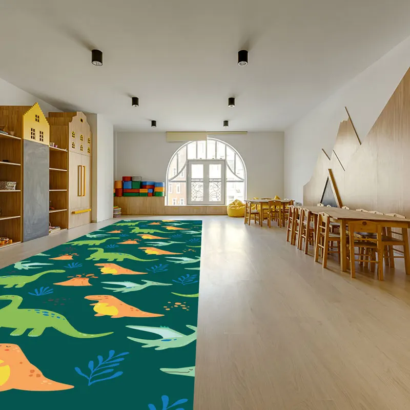 

Reese Nursery Kindergarten Lobby Carpets Living Room Rugs Safe Green Lint-free Kids Crawling Mat Hallway Corridor Aisle Entrance