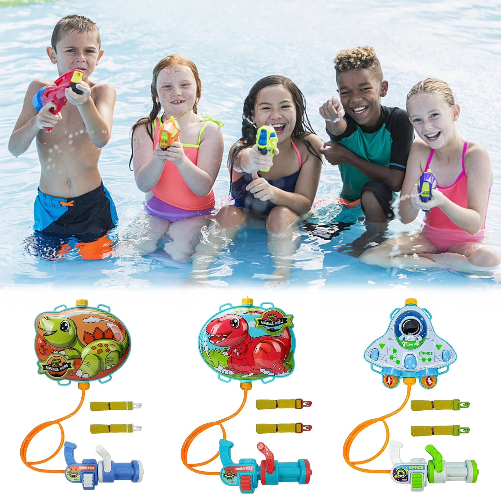 

Water Shooter with Backpack Tank Water Blaster for Kid Adult 1900ml Long Range Water Blaster Outdoor Water Fighting Play Toys