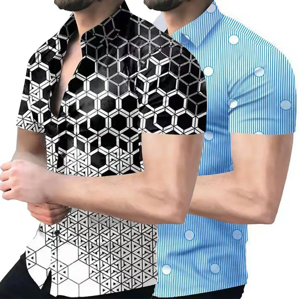 

Great Summer Shirt Soft Streetwear Summer Top Close-fitting Men Shirt