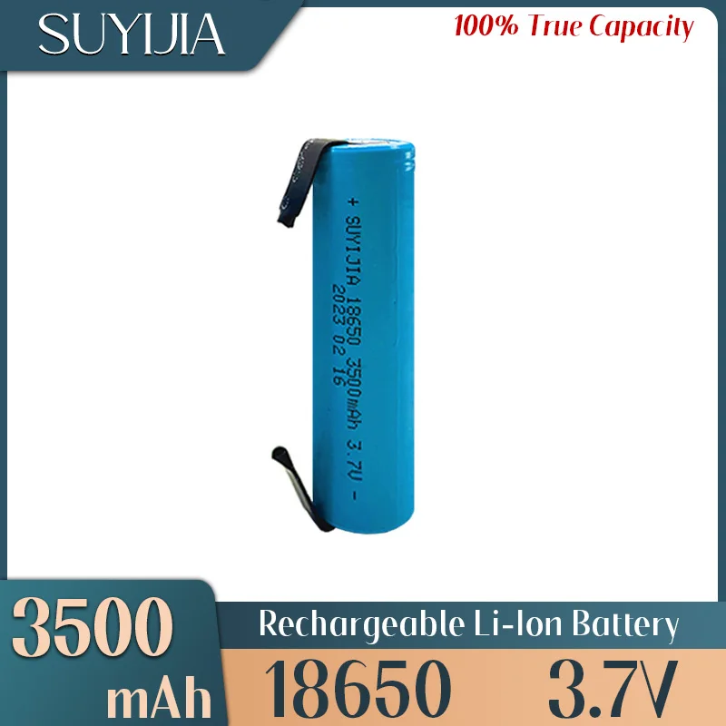 

18650 3.7V 3500mAh Rechargeable Li-Ion Batteries for Instrument Aircraft Model Shaver RC Toys Flashlight DIY Battery with Nickel
