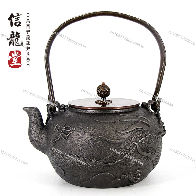 Японский чугунный чайник ручной работы без покрытия для кипячения воды Япония