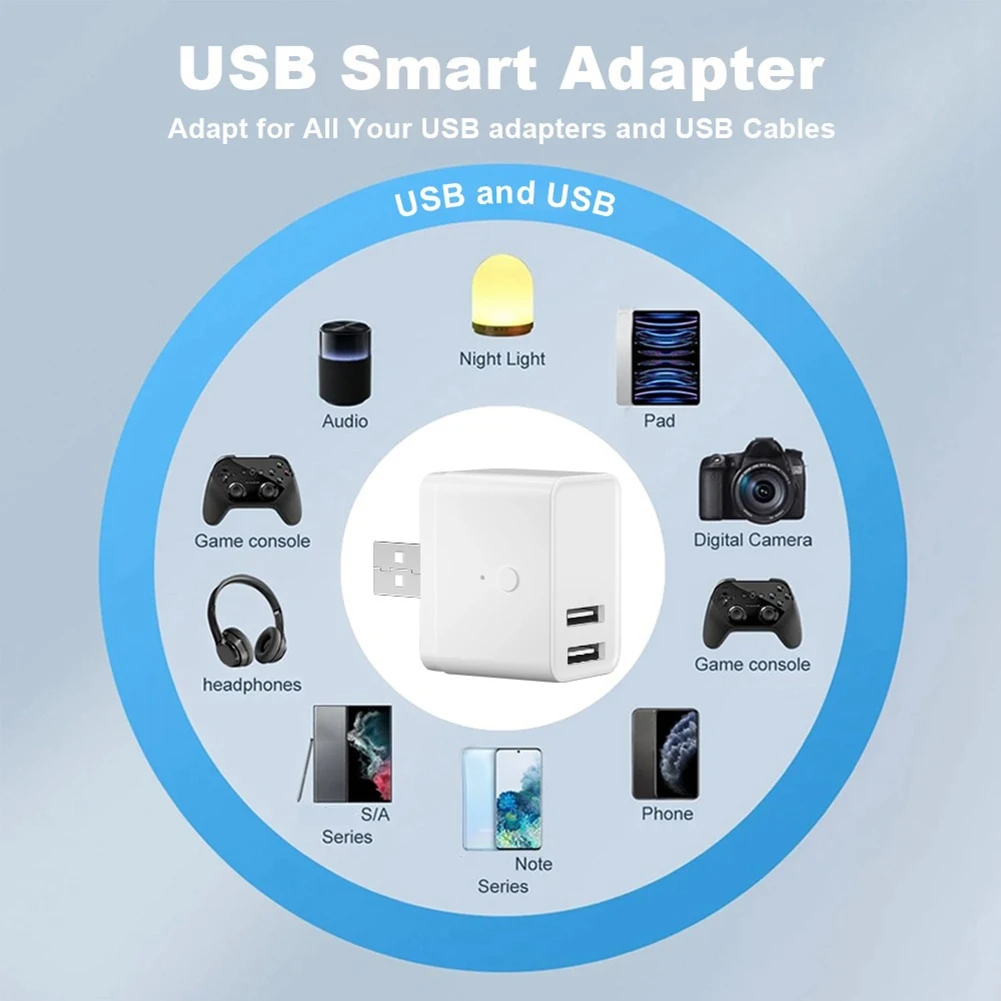 Фото Умный USB-адаптер Tuya Zigbee 5В, мини-адаптер питания с 2 USB-портами, управление через Smart Life, совместим с Alexa, Google, Яндекс, Алиса №4