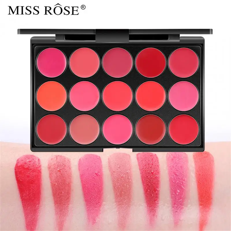

15 Color Lipstick Tray Matte Velvet Fog Makeup Moisturizing Waterproof Lip Gloss Plate Smooth Hydrating Lasting Lipstick Plate