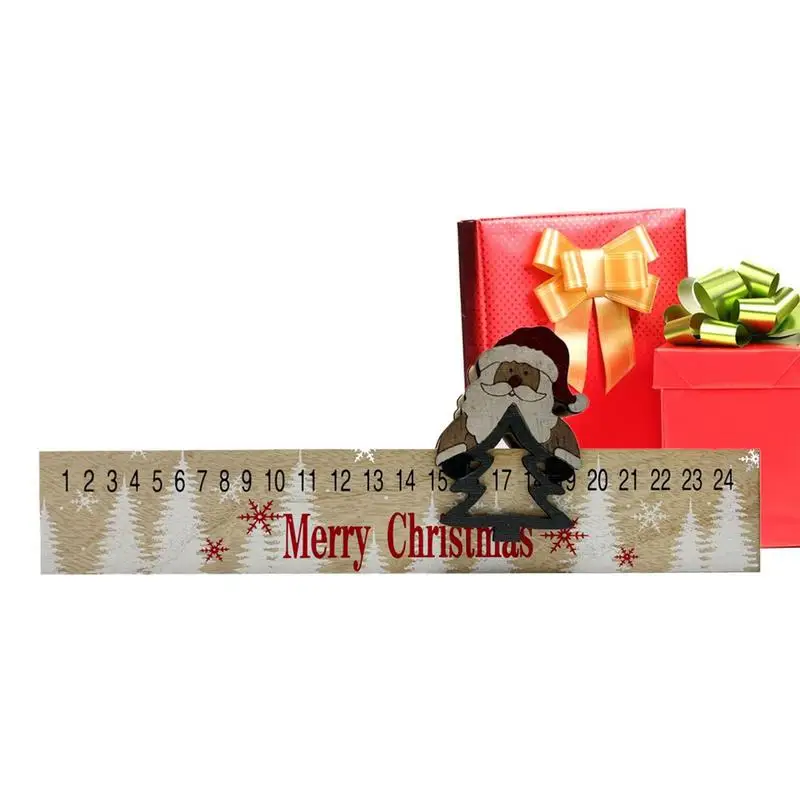 

Декоративный календарь с Санта-Клаусом и оленем