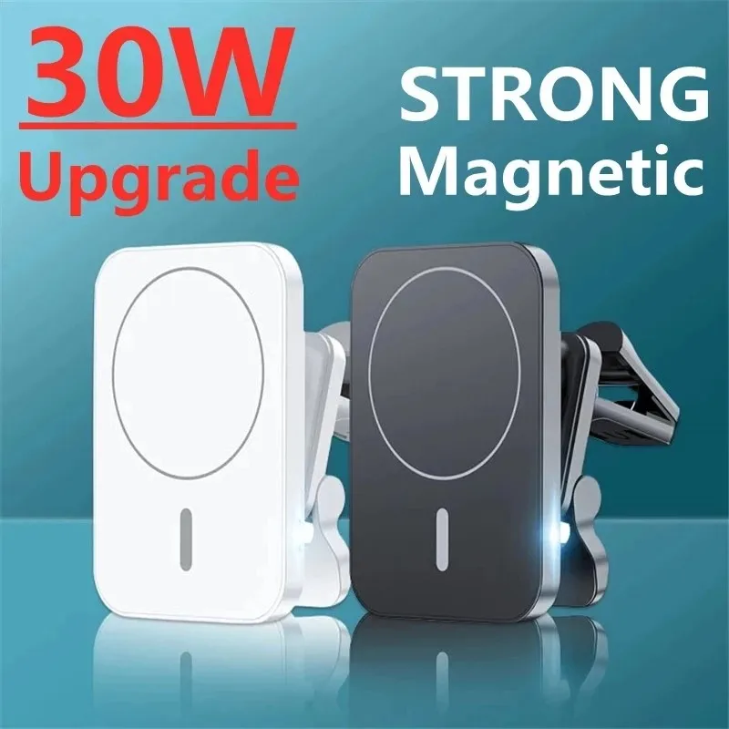 

30W Magnetic Wireless Chargers Car Air Vent Stand Phone Holder Fast Charging Station For macsafe iPhone 12 13 Pro Max QI Charger