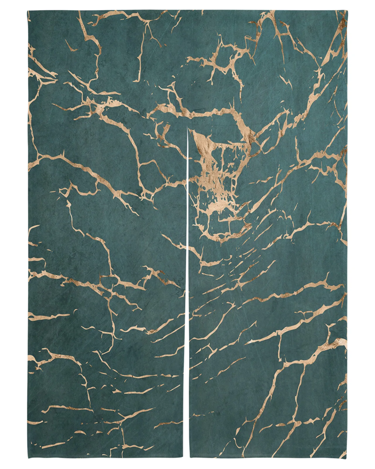 

Green Marble Lines Crack Texture Door Curtain Japanese Partition Kitchen Decorative Drapes Entrance Hanging Half-curtain