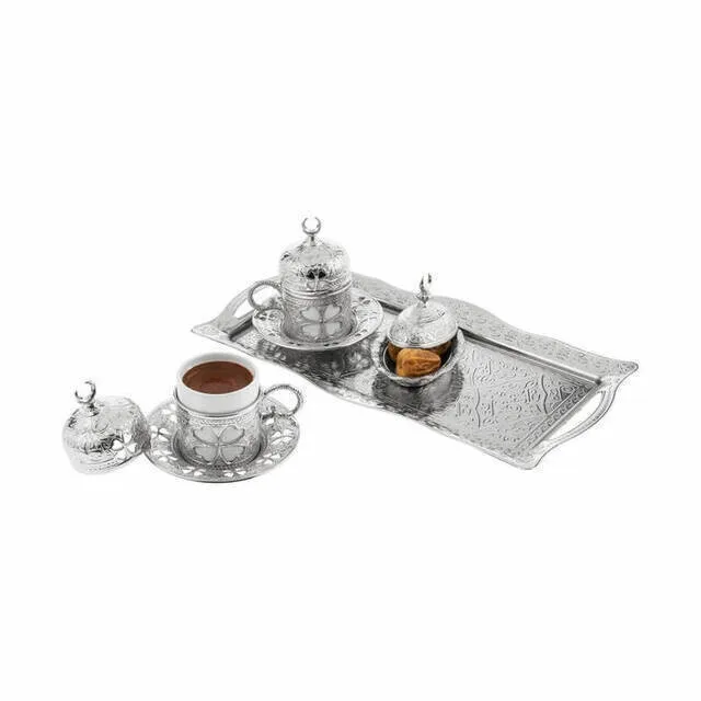 IQRAH Oriented Clover 2li Coffee Set Boxed 125-S-K-11