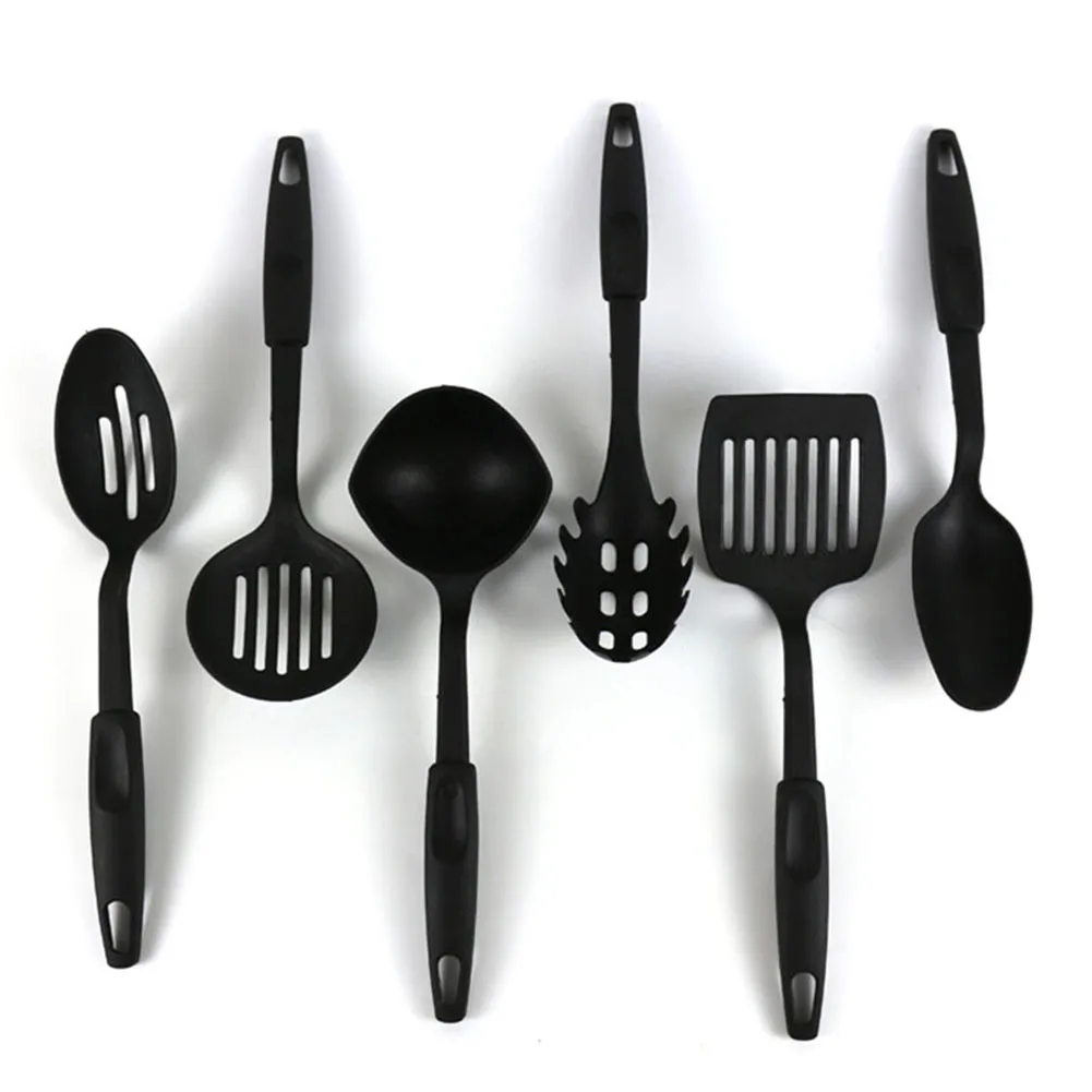 

With Heat-Resistant Grips Kitchen Utensil Spatula Set Cooking Frying For Baking Non-stick Anti-rust Nylon Tool High Quality