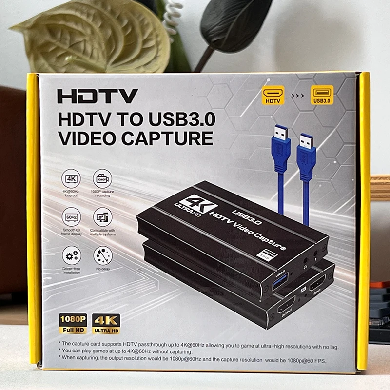 НОВАЯ карта видеозахвата 4K USB 3.0 MS2131, видеорекордер HDTV 1080p@60Hz для PS45, Xbox, OBS, записи игр и прямой трансляции (art.: 3920dbbcb27e2) - 3920dbbcb27e2