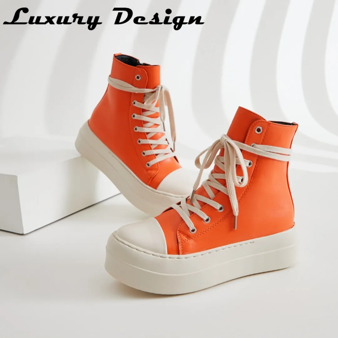 Высокие кроссовки Rick мужская обувь на платформе с перекрестной шнуровкой