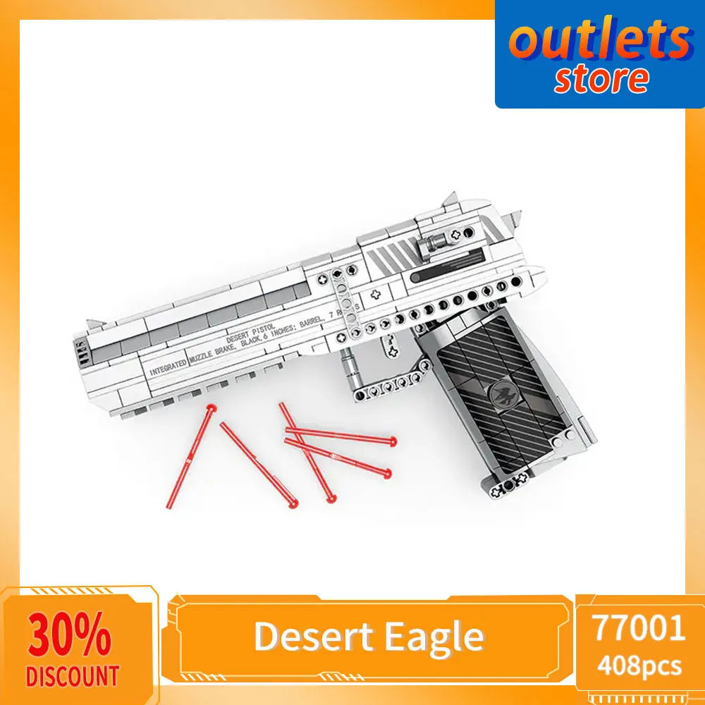 

77001 креативные идеи ожидания, пистолет для пустыни, оружие, пистолет, кубики Moc, техническая модель, строительные блоки, игрушки, игра для стр...