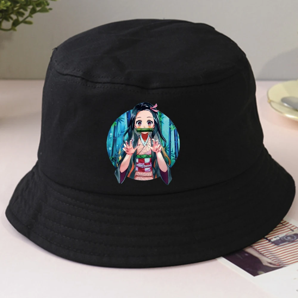 

Unisex Anime Bucket Hat Demon Slayercasual Fashion Sunscreen Spring and Autumn Beach