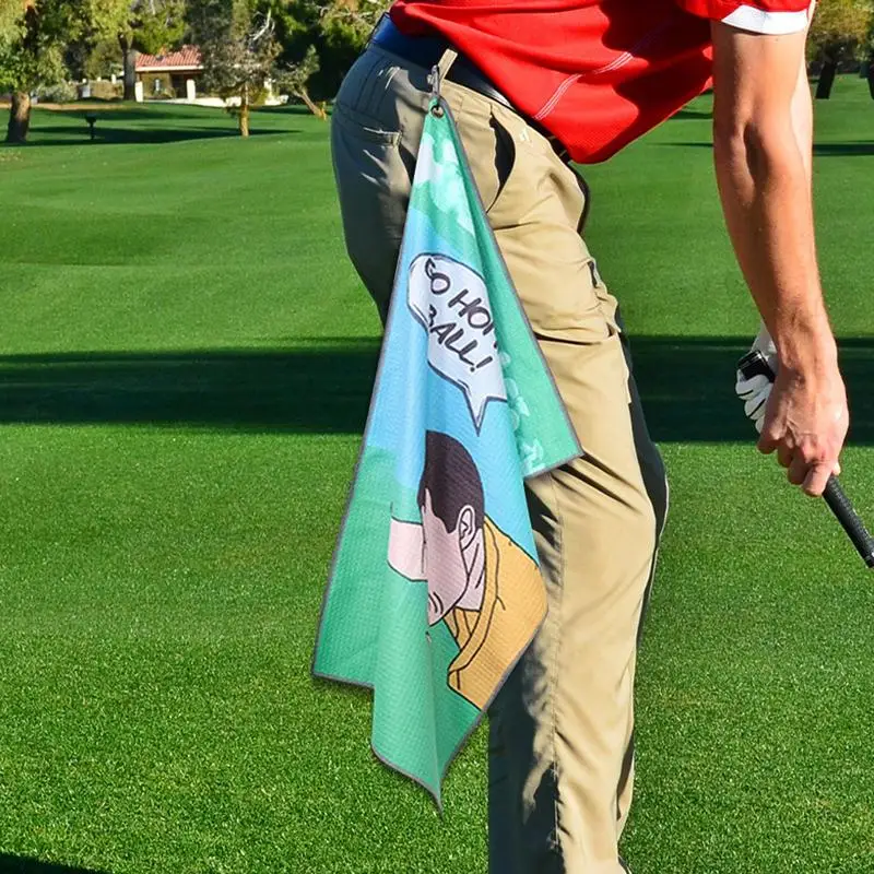 Полотенце для пота полотенце гольфа с карабином тренировок мягкое тренажерного