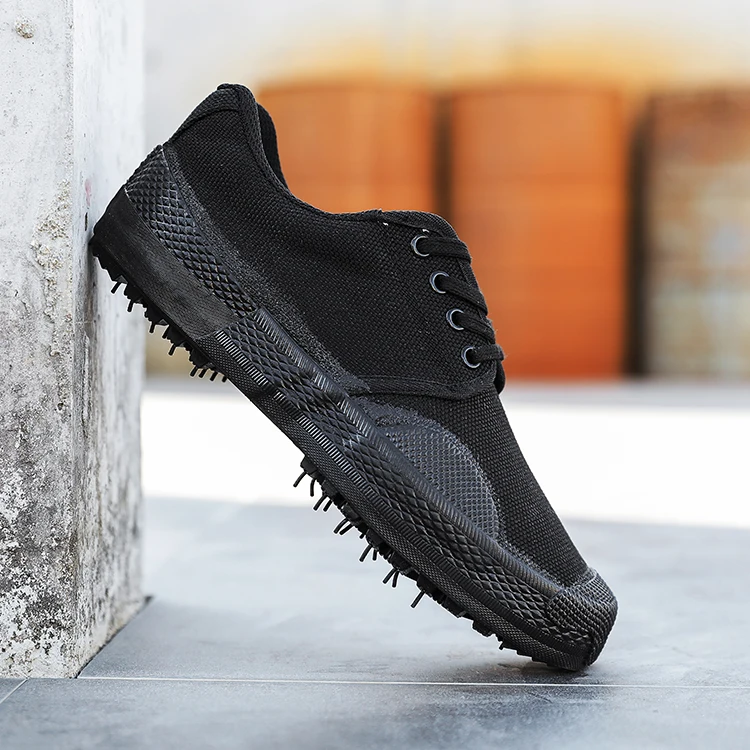Warrior Liberation Shoes Men's and Women's Spring Autumn Construction Site Work High-Top Labor Protection Breathable Canv...