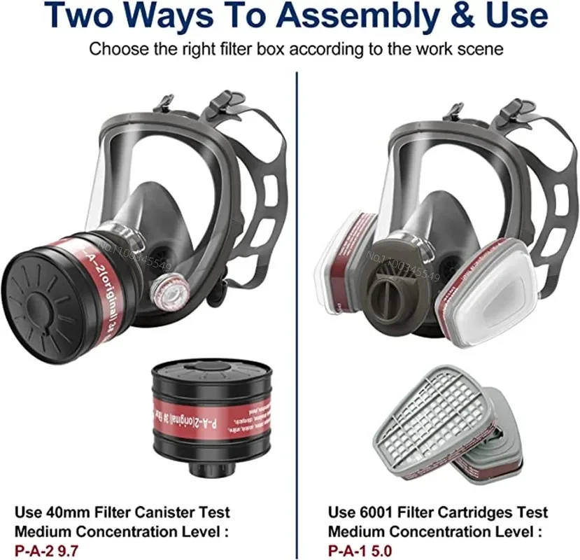 Маска-респиратор на все лицо кислота/органический/аммиак 6800 многофункциональные