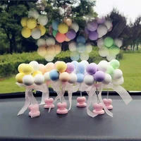colorful car dashboard decor nodding balloon interior decor shaking head toys bobblehead spring balloon shaped ornaments gift