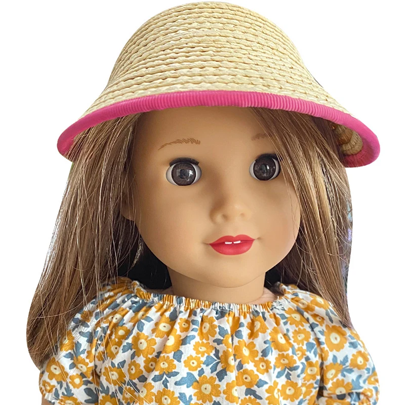 

1pc Kawaii Dollhouse Handmade Straw Hat Sun Cap For 1/6 Doll Accessories Decoration Doll Clothes Decor Toys