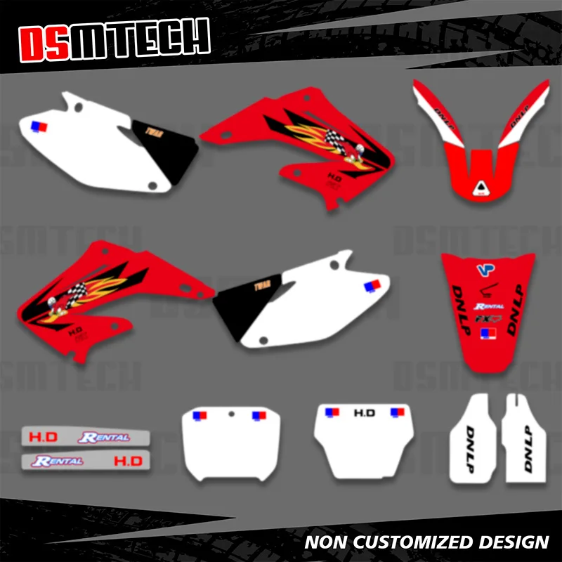 DSMTECH графические наклейки наборы для HONDA CR125 CR250 CR 125 250 2002-2012 задний фон мотоцикла с