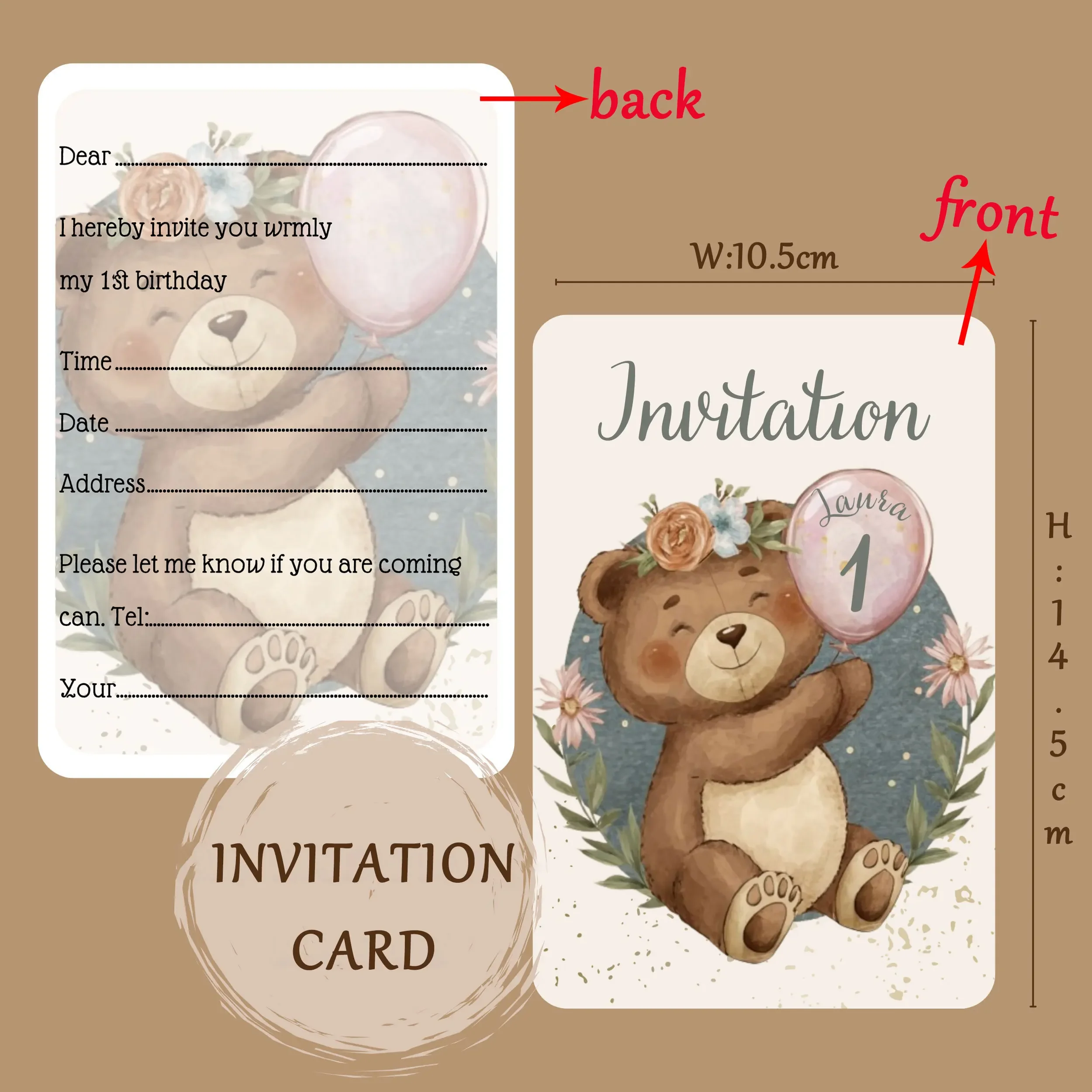 Детское приглашение на день рождения персонализированные Пригласительные