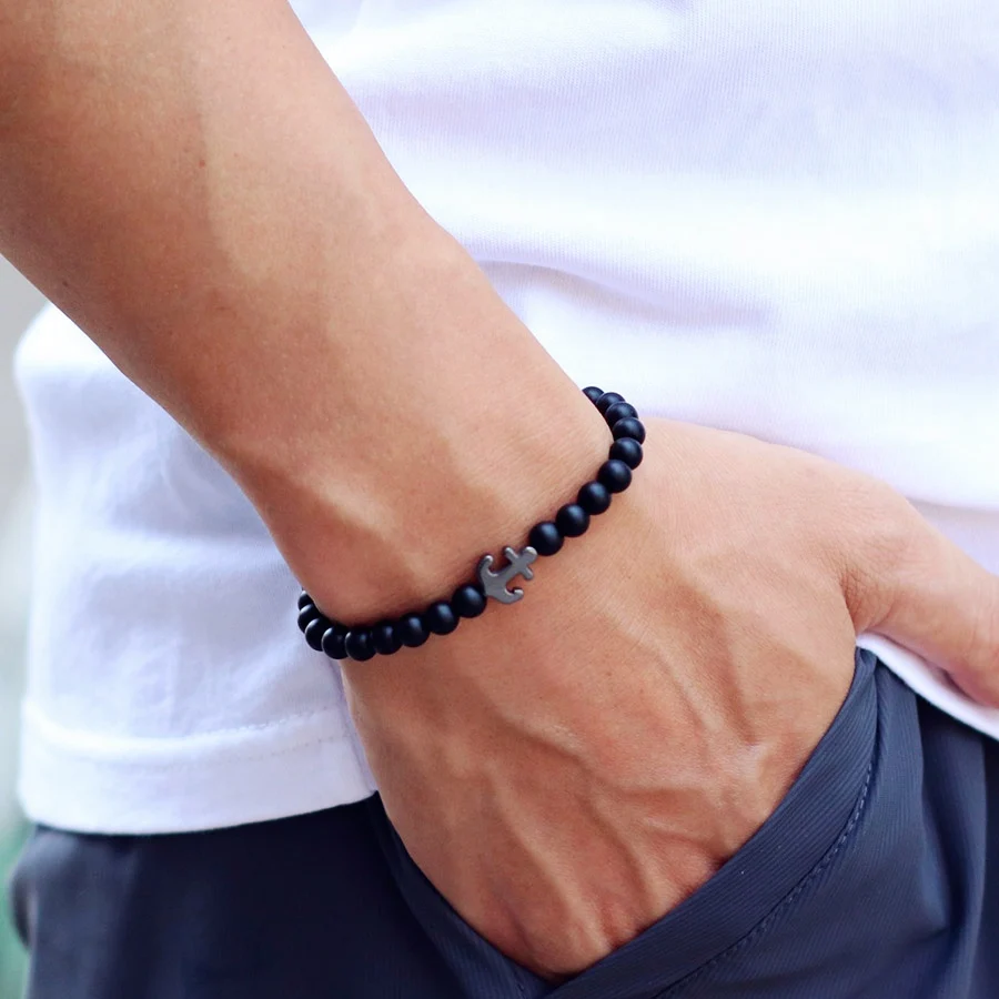 Браслет-цепочка из гематита