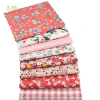 chainhoprinted twill cotton fabricpatchwork clothdiy sewing quilting materialred floral series8 designs3 sizescc067