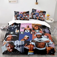 hot 2 pac bedding set twin full queen king size tupac 2 pac bed set children kid bedroom duvet cover sets 3d 001