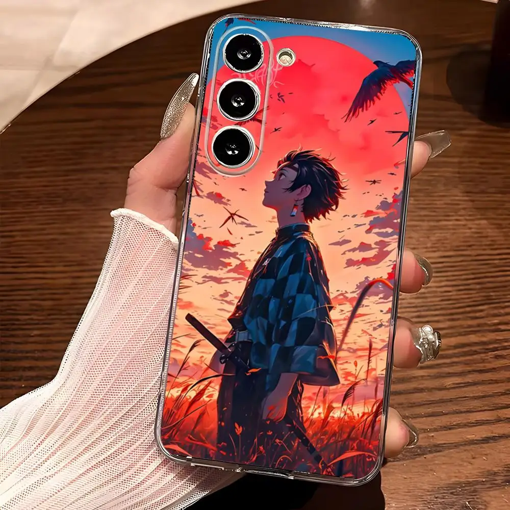 Чехол для телефона Hot Anime D-emons S-layers Samsung S25 S24 Ultra S23 Fe S22 S20 S21 Plus A13 A14 A16 A54 A24 прозрачный