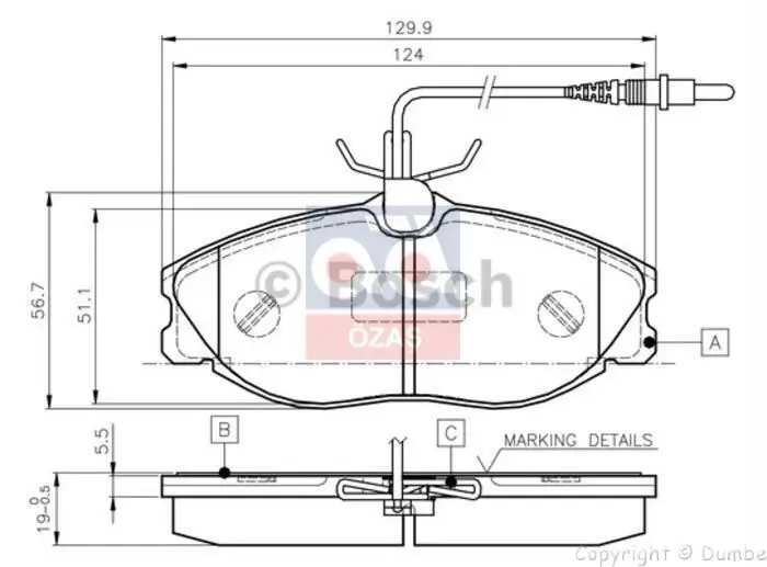 

986424223 для десяти тормозных колодок FISLI P406