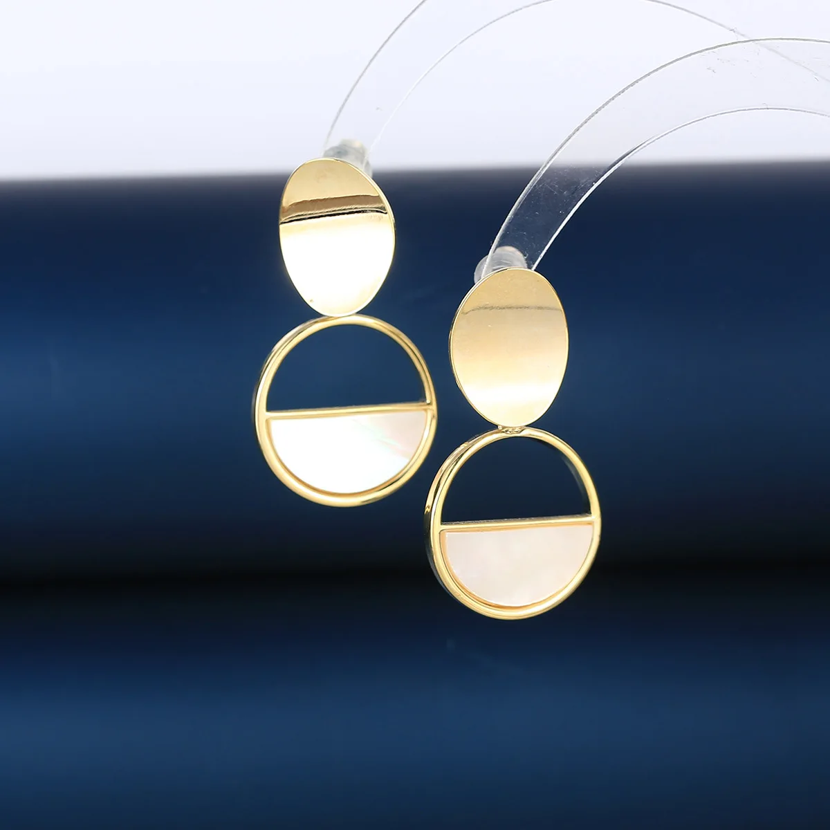 Модные роскошные круглые серьги-ракушки для женщин или девушек Рождественский