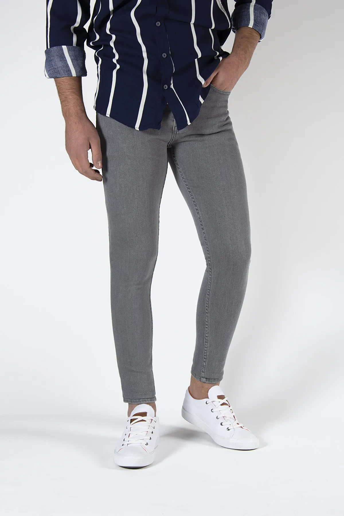 Male Jeans Pants 8K-2100306-004-1 Gray