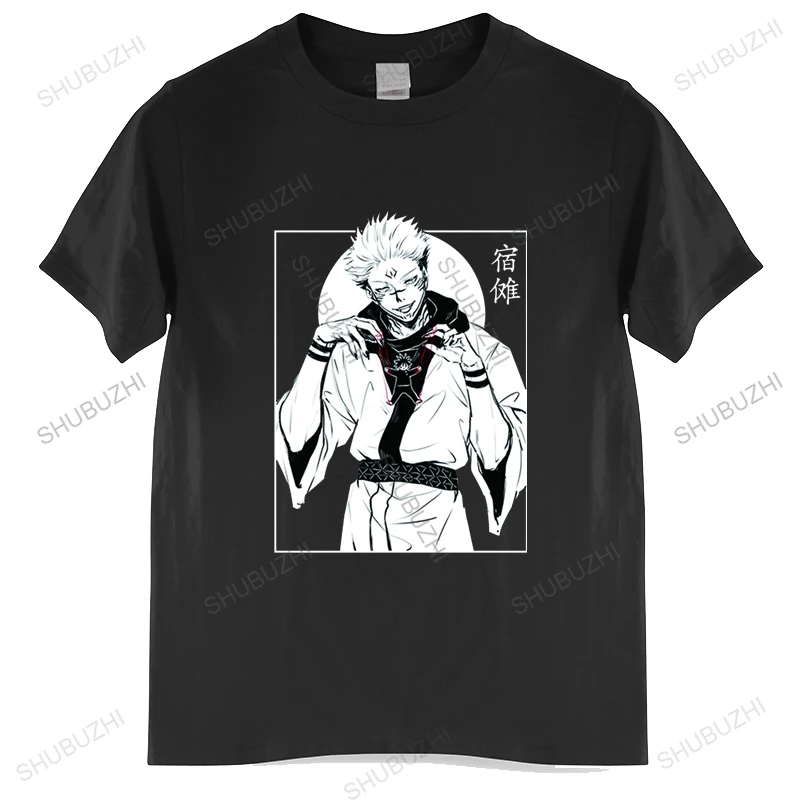 

Kawaii juютсу Kaisen Мужская футболка с коротким рукавом Sukuna круглый вырез приталенный мягкий Аниме Манга унисекс