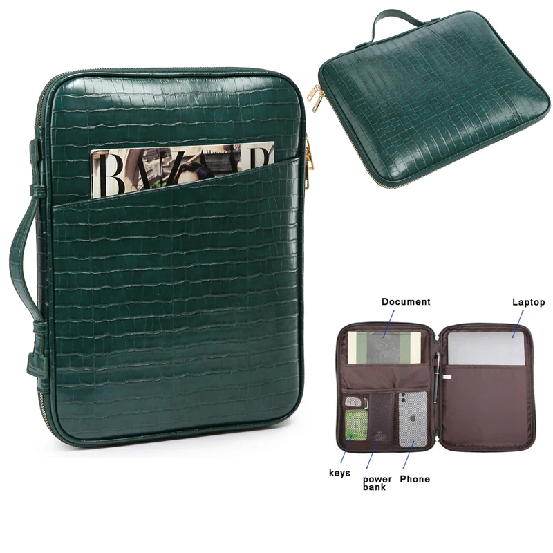 

File Trend Design Books Paper Bag For Crocodile Luxury Pattern File Document Leather