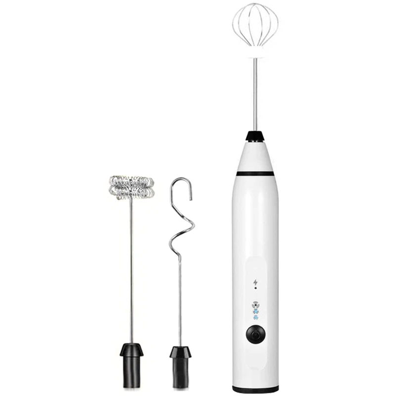 

Мини вспениватель молока, ручной Электрический вспениватель с USB, Беспроводной Бытовой смеситель для кофе с венчиком и разделителем яичног...