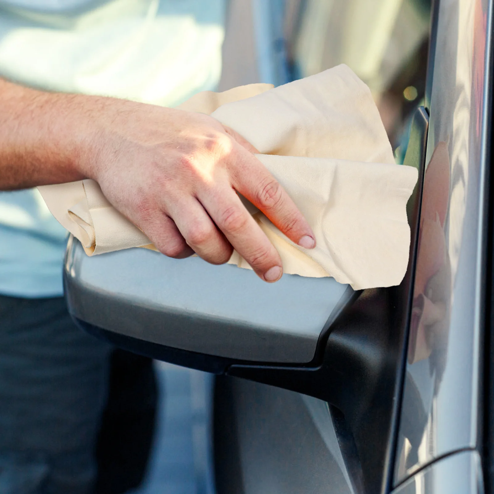 Замшевое полотенце для чистки автомобиля (40*50 см) многоразовое средство Shammy Cleaner