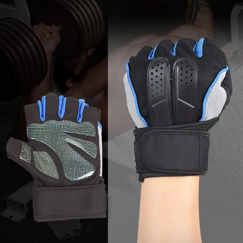 

1 Pair Universal Cycling Gloves Fits Firmly Wear-resistant Fitness Gloves Fastener Tape Soft Sport Gloves Hands Accessory