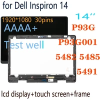 14 1080p lcd for dell inspiron p93g p93g001 5482 5485 5491 p93g lcd display touch screen digitizer assembly with frame replace