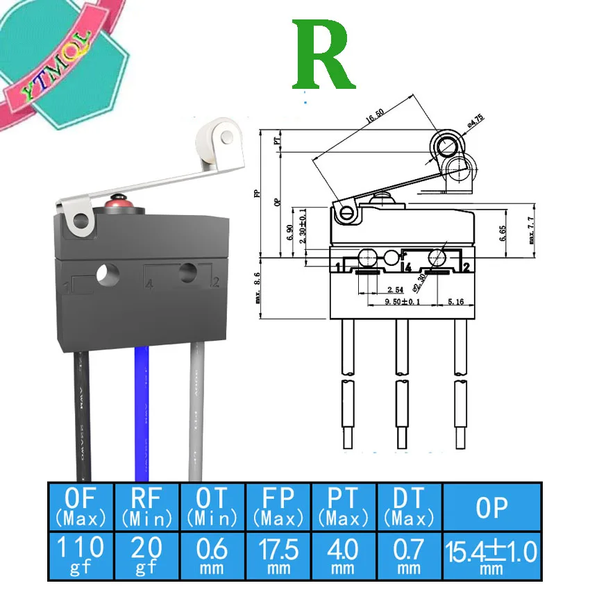 

1 шт. IP67 микро-переключатель SM1, переключатель для дальнего путешествия, длинная Водонепроницаемая Кнопка зарядки пистолета