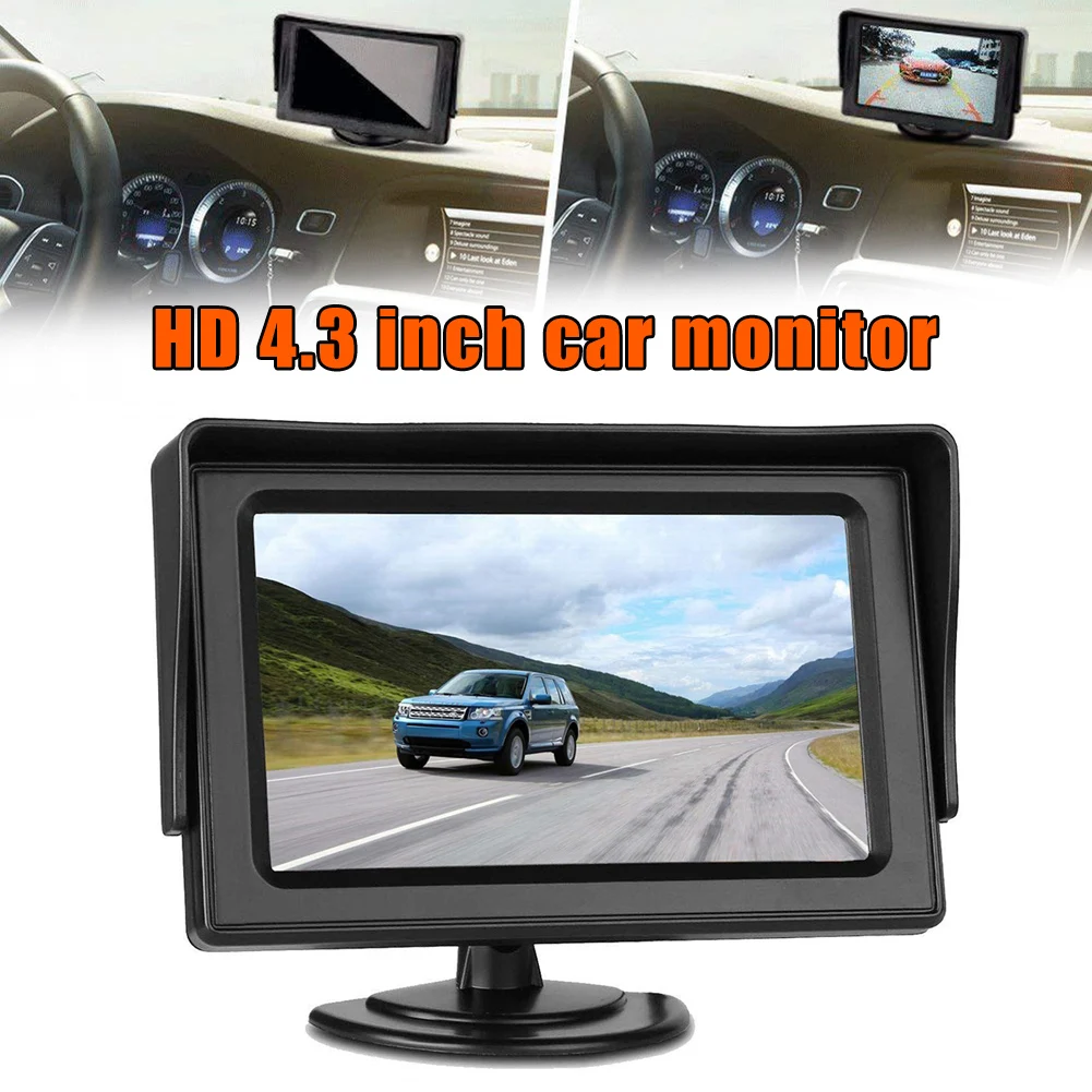 

Hd 4.3 Inch Car Monitor Digital Screen Wide Voltage Desktop Car Special Monitor Lcd Display Reverse Monitor Universal Model