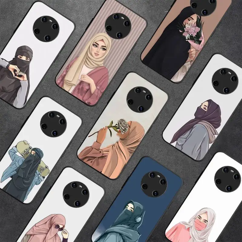 

Muslim Arabic Hijab Girl Phone Case for Huawei Y 6 9 7 5 8s prime 2019 2018 enjoy 7 plus