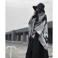 outwear coat shawl winter poncho scarf warm women cape and poncho tie dyed blanket cloak poncho cape