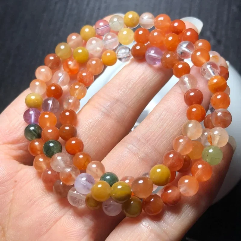 Красочные волосы fulu Shou браслет с несколькими кругами из кроличьей шерсти Женские