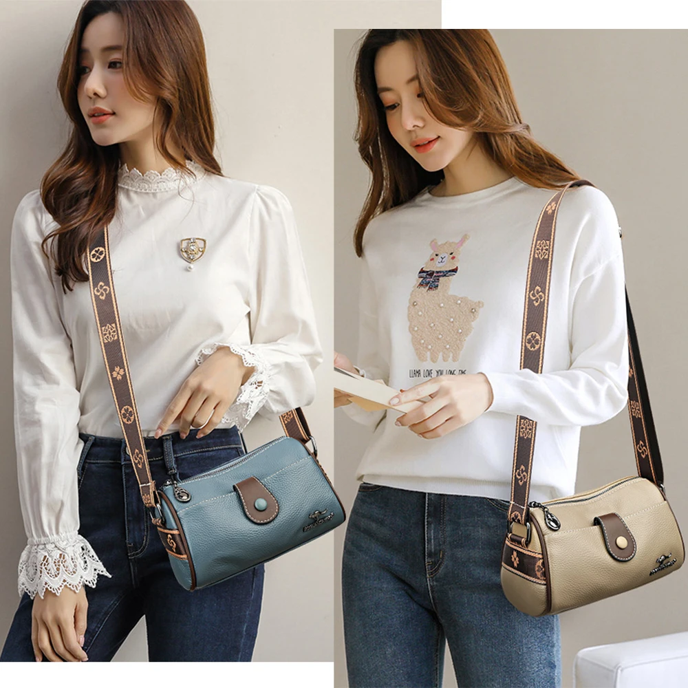 New Ladies Shoulder Bag Messenger Bags Genuine Leather Women Trend Designer Retro Shoulder Crossbody Bags Mobile Phone Bag