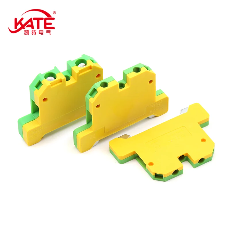 

10Pcs EK4/35 Snap Installation Grounding Terminal 4 MM ² Wire Electrical Connector DIN Rail Terminal Block EK 4 / 35 Sak JXB