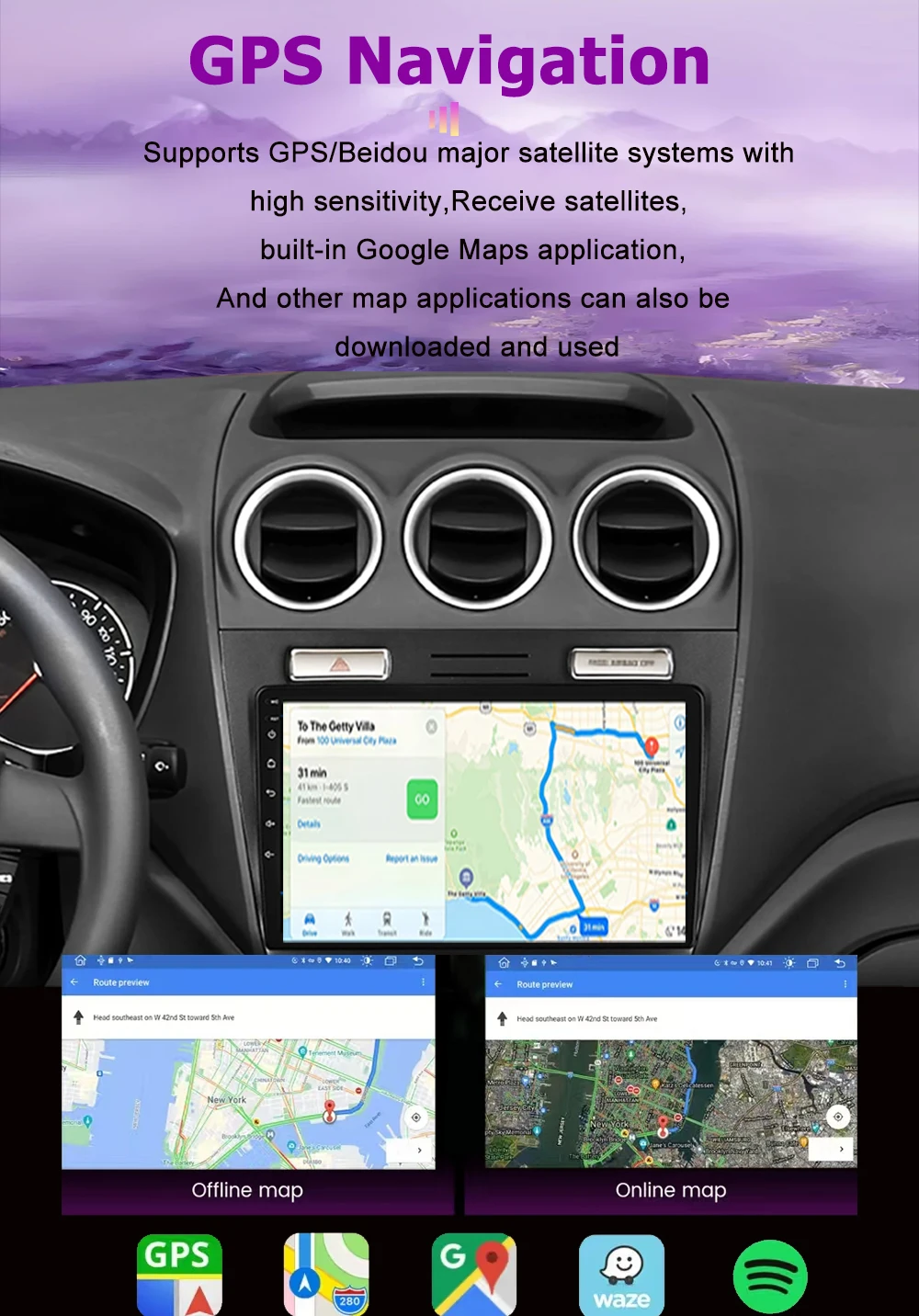 Фото 360-градусная камера, автомобильная мультимедийная система с GPS-навигацией для Suzuki Swift 2016-2020, Android 16, беспроводной CarPlay №4
